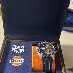 Tag Heuer Men's Formula 1 Gulf SE Quartz Chronograph 43mm Watch CAZ101N.FC8243
